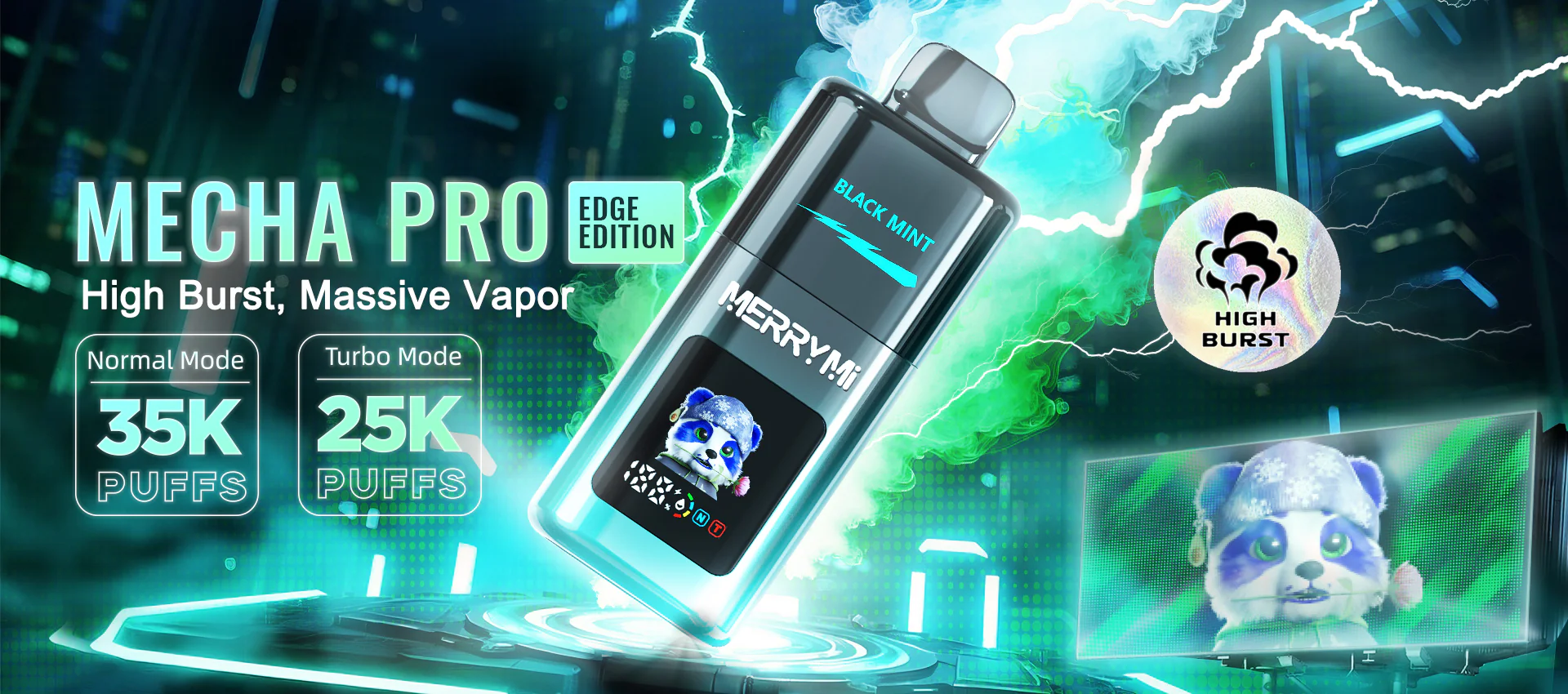Merry Mi Mecha Pro vape product banner