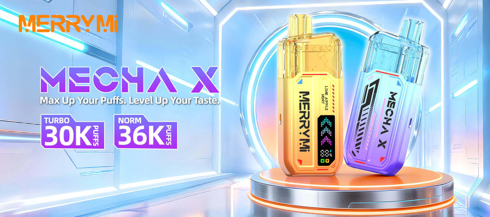 Merry Mi Mecha X vape product banner